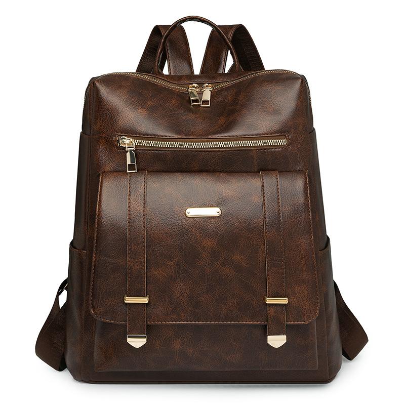 PU Rucksack Retro Großer Fassungsvermögen Rucksack Damen Reisetasche