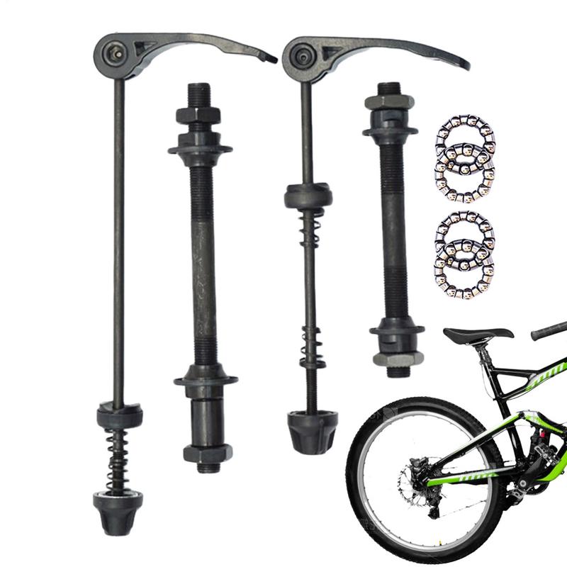 1 Set MTBs Bike Axles Front Rear Quick Release Skewers Tools With 25mm 1/4 Hub Bearings For 6 7 8 Speed Universal Bicycle Parts