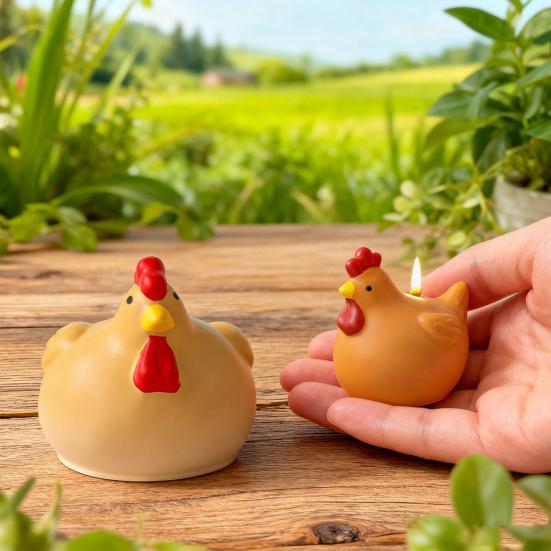 3D Rooster Hen Silicone Mold DIY Easter Candle Plaster Craft Mold Flexible Reusable Craft Mold for Resin Soap & Home Decor