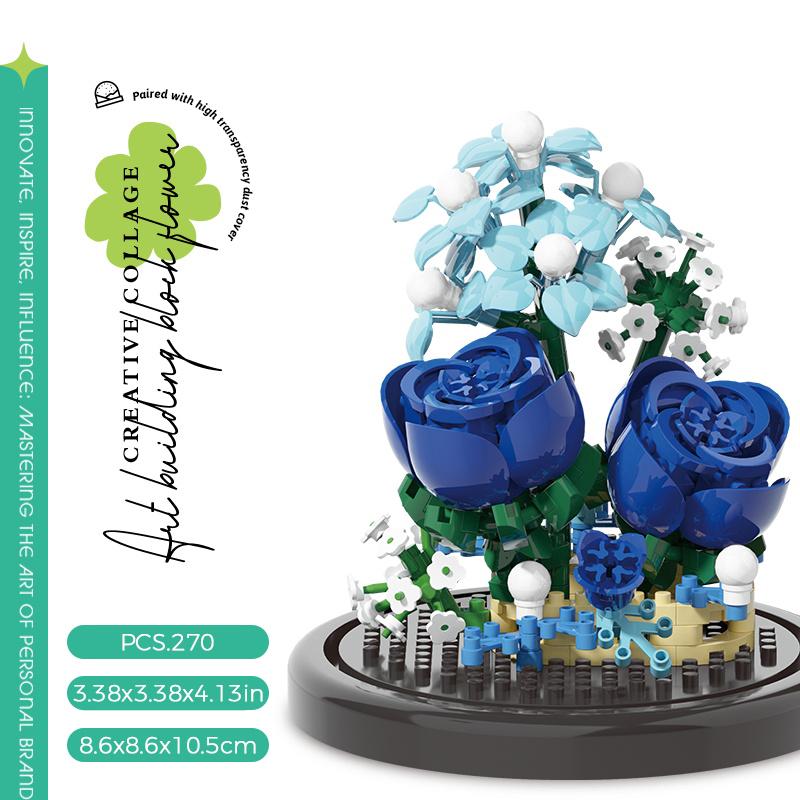 Micro Particle Building Block Bouquet Handmade Gift, Children's Puzzle Toy Handmade DIY Sunflower Desktop Decoration Ornament