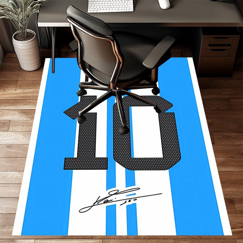 1 Stück Fußballstar Design Bedruckter Teppich für Schlafzimmer Wohnzimmer Heimdeko Teppiche Matte Rutschfeste Matte Teppich für das Bett