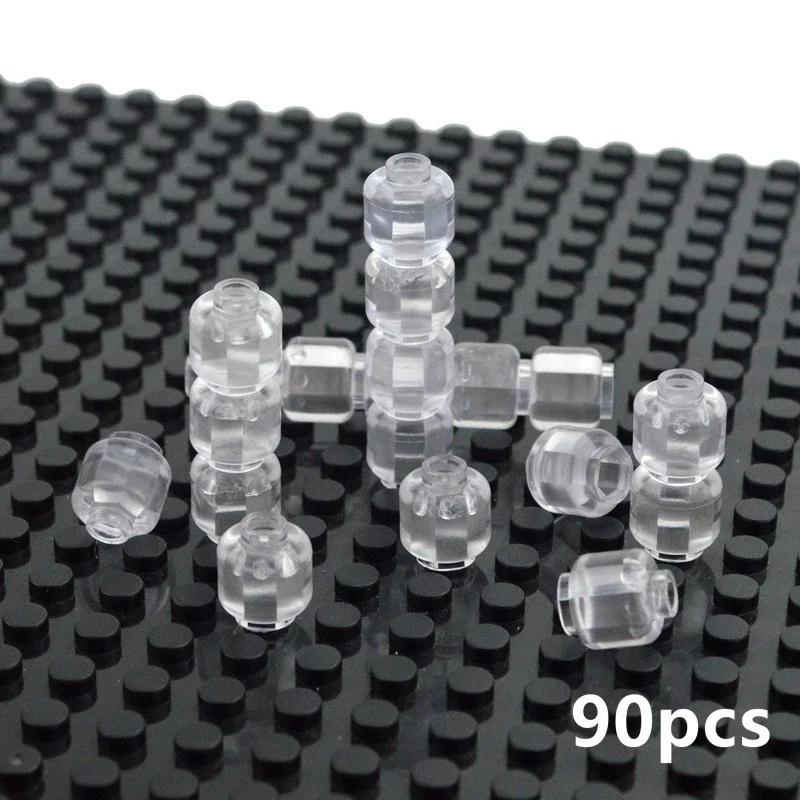 90 Pièces MOC Lampadaire & Briques à Tête Ronde - Particules de Briques de Construction Transparentes Compatibles avec 3626 30011