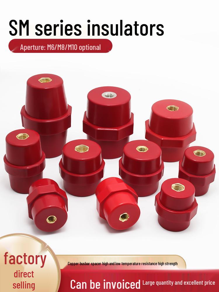 

High-Strength Red Spindle-Shaped Low Voltage Insulating Post SM25M6 D30H25