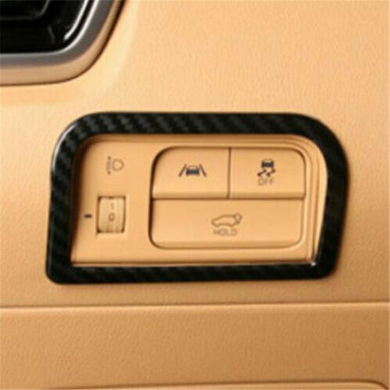 For KIA Sorento 2021-2024 Carbon Fiber Front Headlight Button Switch Cover Trim