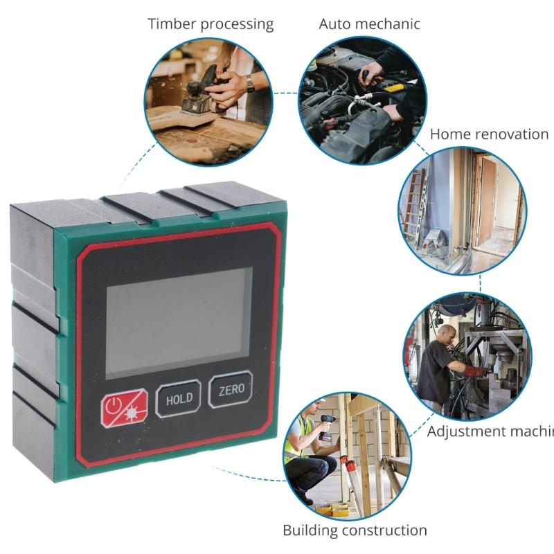 High Accuracy Digital Angles Finder for Accurate Measurements In Woodworking and Construction with Magnetic Base