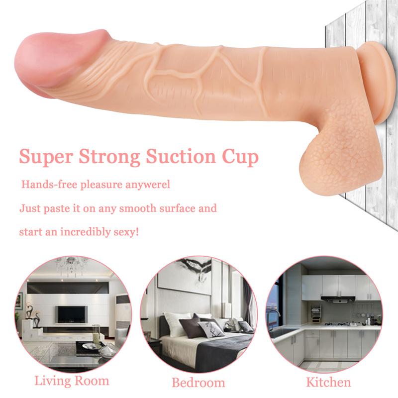 Weibliche super dicke lange Simulation großer Dildo Penis SM echtes Gefühl Sexspielzeug Gerät großer Analplug