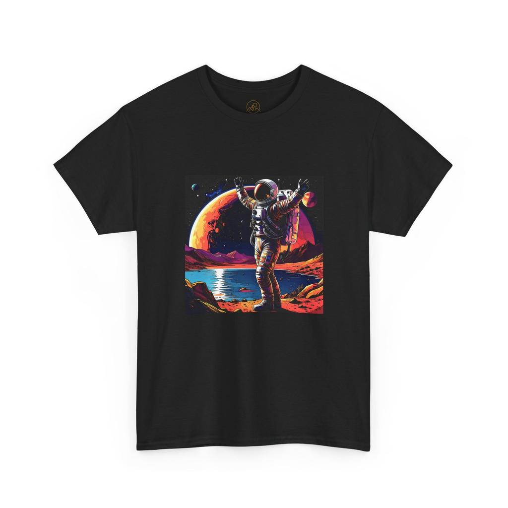 Retro Happy Astronaut Tee | Vintage Space Illustration T-Shirt