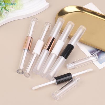 2.5ml Dual-Chamber Empty Lip Gloss Tubes -  Clear Plastic Containers with Applicator Wands