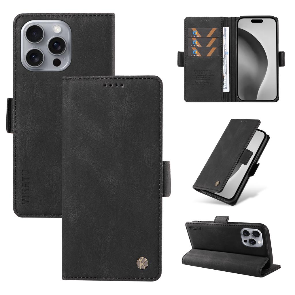 Nubuck PU Leather Card Slots Side Buckle Wallet Phone Case for iPhone XS,XR,XS Max,SE,iPhone 7,8,7Plus,11,11Pro,11Pro,12,13,14,15,16...