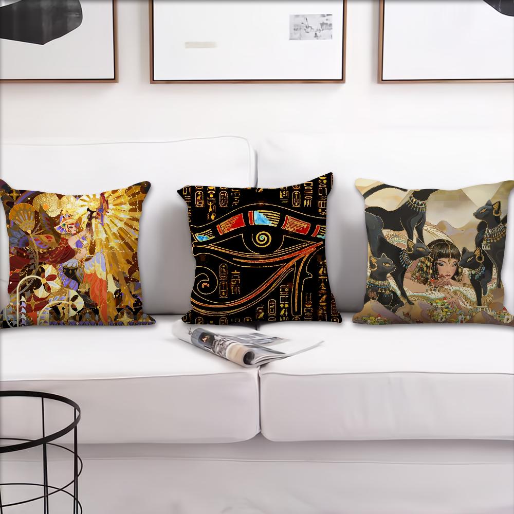 Design Ancient E-Egyptian art Comfortable soft Pillow Case for Sofa Living Room Home office Decor and Protective Covers