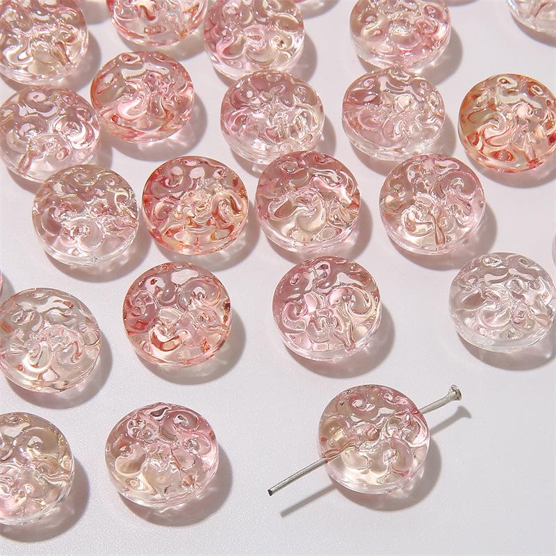 Transparent Two-Color Meander Glass Beads for DIY Bracelet Making