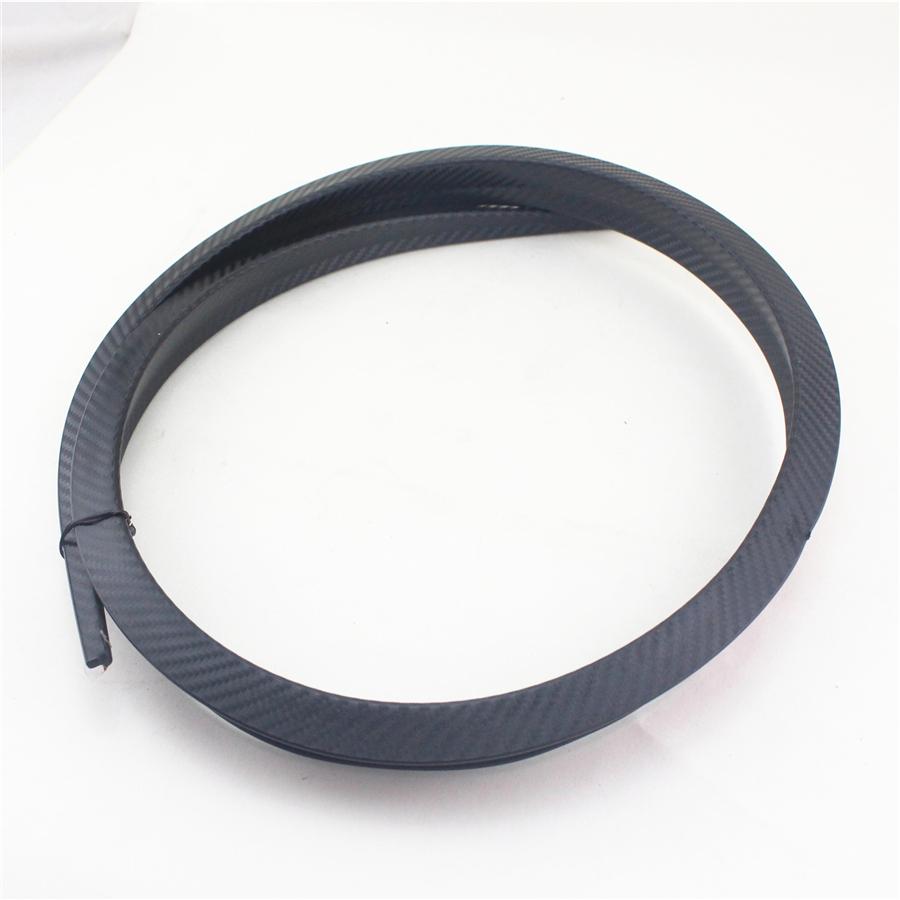 51" Carbon Fiber Look Car Rear Spoiler Tail Trunk Roof Wing Lip Trim Sticker PU