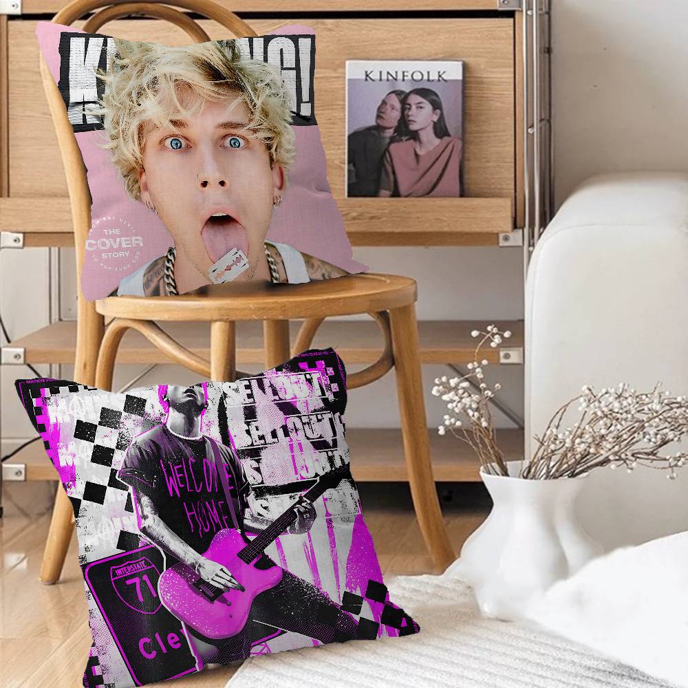Mgk M-Machine Gun K-Kelly Rapper 45*45Cm Cushion Cover Pillow Cover Decor Pillowcase Home Pillowcase For Couch Pillow