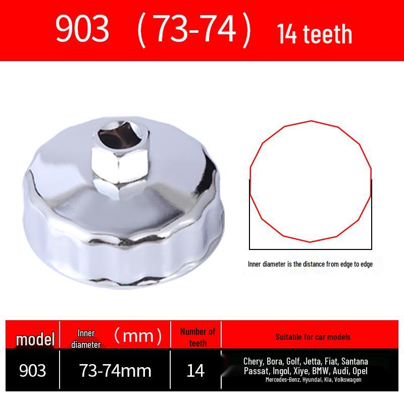 Cap-Style Oil Filter Wrench Tool for Easy Installation and Removal