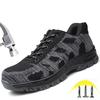 Newest -105 Holfredterse  Boots Mens Work Steel Toe Shoes Anti-Smash Comfortable Protection Outdoors Lightweight Shoes