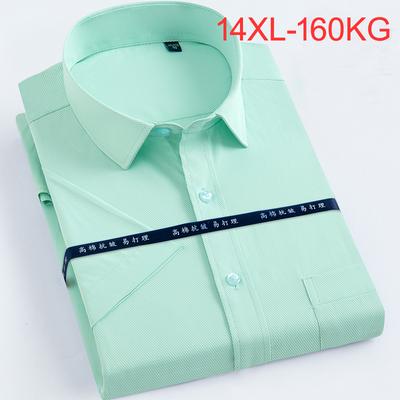 Large Size 7XL 8XL 9XL Summer and Spring Men's 10XL 11XL 12XL 13XL 14XL 160 Kg Short-sleeved Lapel Business Classic White Shirt