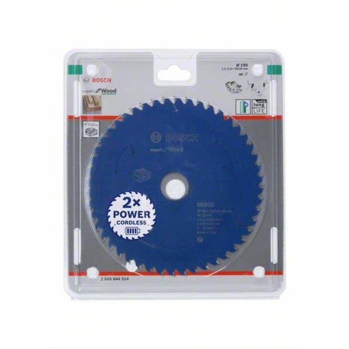 Lame de scie circulaire expert for wood - bosch - 190 x 1,5-1 x 30 - 48 dents