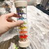 Kids Rain Stick Toy Babies Rainfall Rattle Tube Toddlers Educational Beaded Raindrops Rainstick Shaker Sensory Developmental Auditory Musical