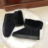 Snow boots women's winter fur to keep warm, thickened student short boots thick-soled velvet short tube women's cotton boots winter models
