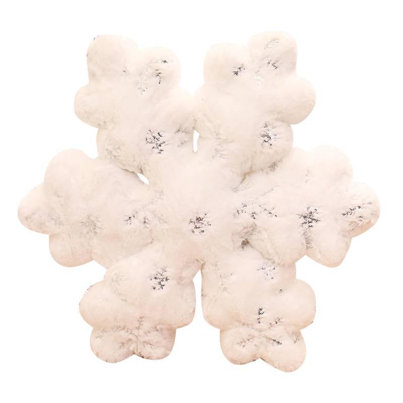 Snowflake Christmas Throw Pillow: Festive White Ornament for Home Decor, Parties & Window Display
