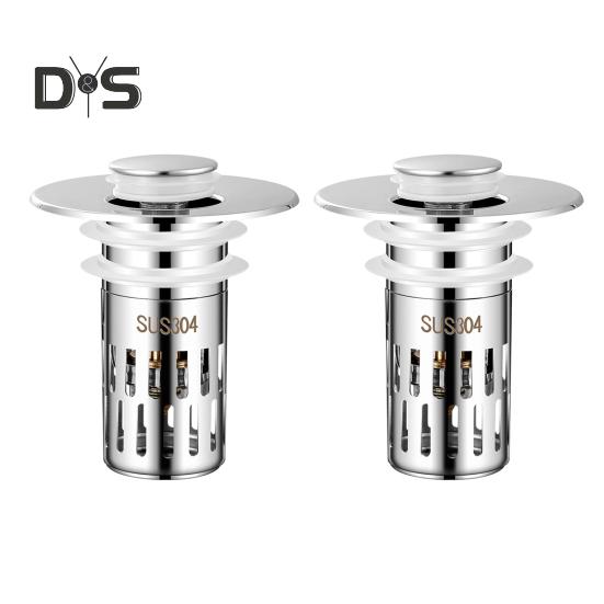 Pop-up Sink Drain Strainer Durable Construction Universal Simple Installation Bathroom Sink Filter Basket Hair Catcher Anti-Clog Strainer