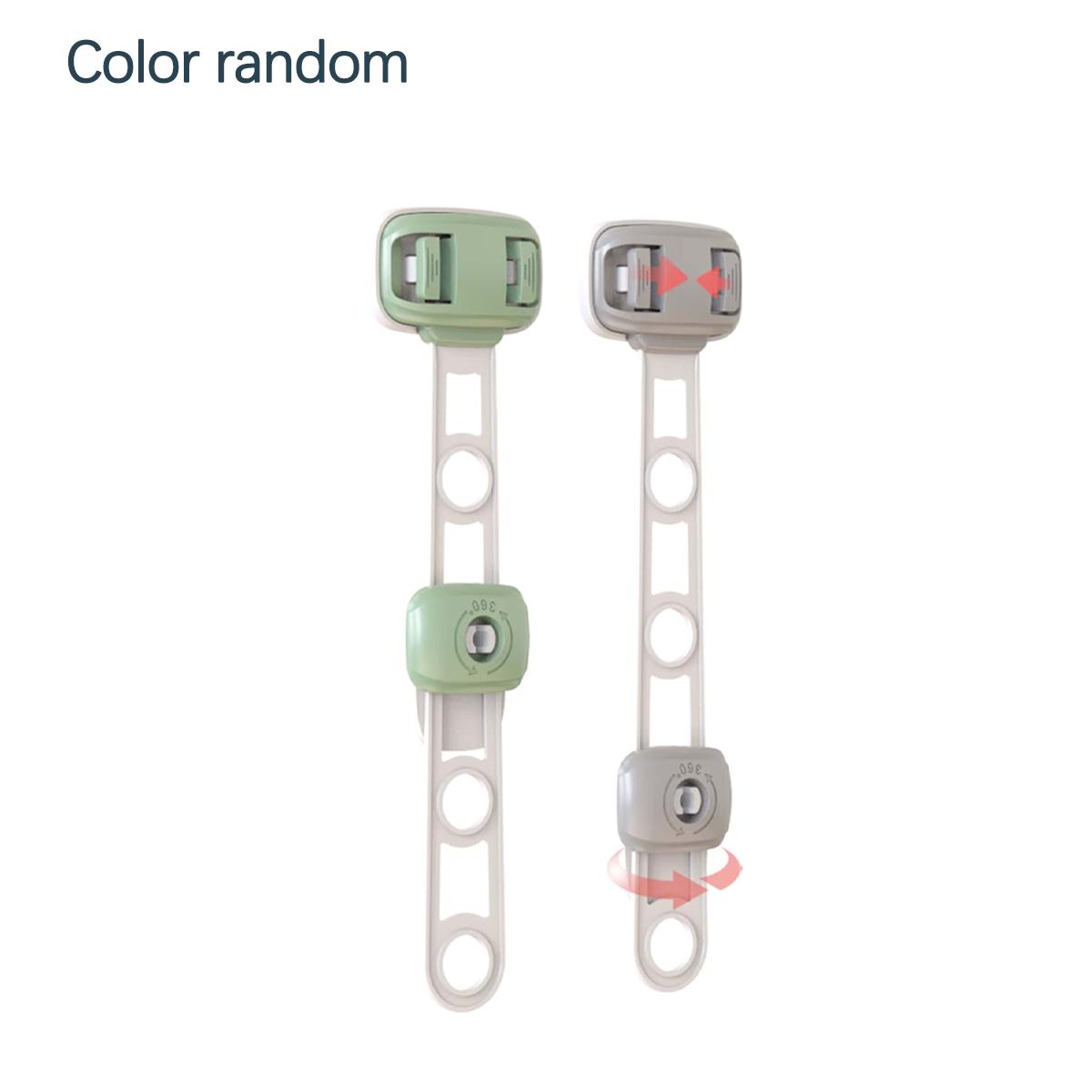 

1pc baby protection cabinet lock self-adhesive length adjustable plastic child protection refrigerator door (color random)