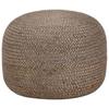 Handcrafted Footstool Light Grey 45 x 30 cm Jute