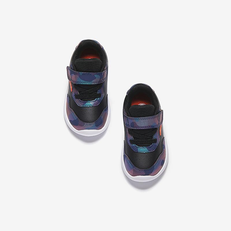 Anta Kids Lightweight Breathable Anti-Kick Low-Top Walking Shoes Baby Shoes Black Multicolor A12430006-5