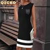 Fashion Summer Spring Sleeveless O-Neck Casual Dresses