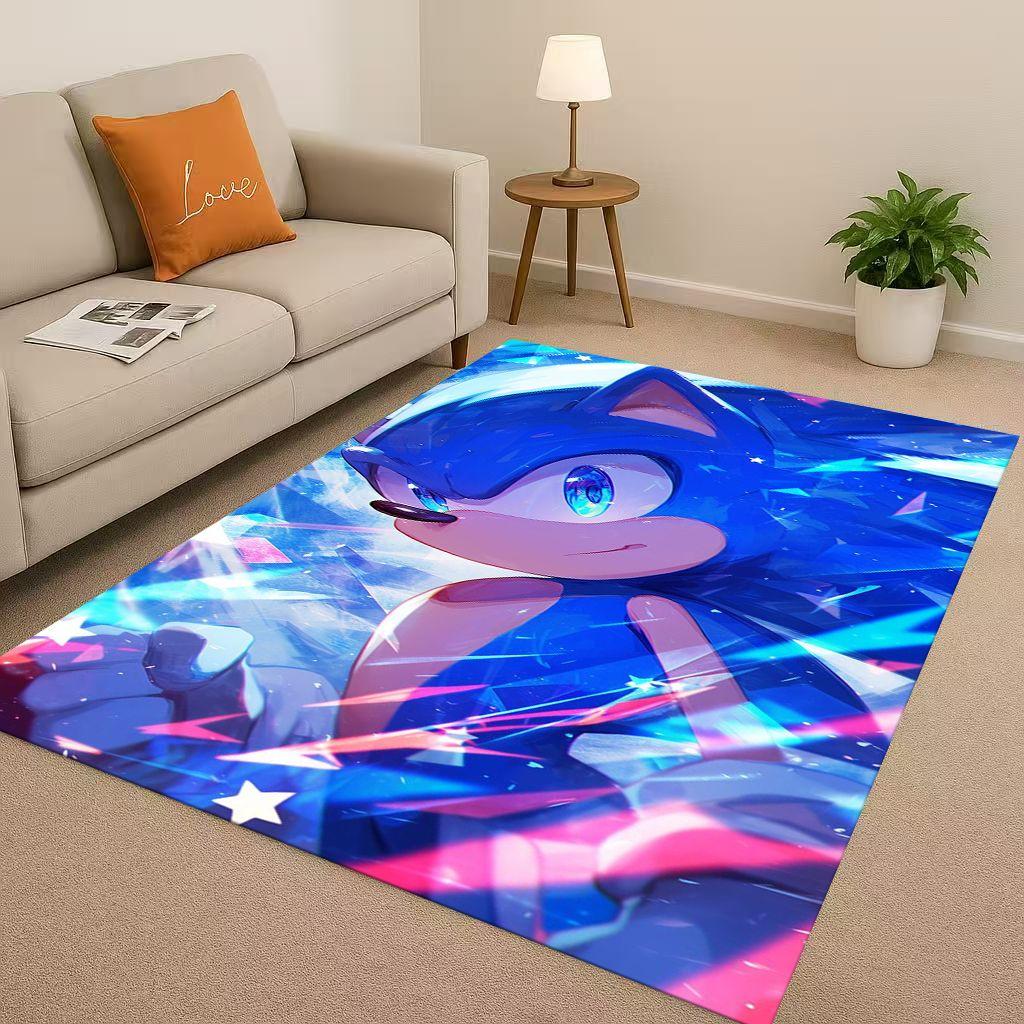 3D S-Sonics Cartoon Living Room Non-Slip Area Rug Soft Carpet for Bedroom Playroom and Sofa , Easy Clean Home Decor Doormat