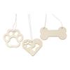 33pcs Paw, 8*7.8cm Unfinished Sign Blank Hanging Slices  for Pet House Decoration