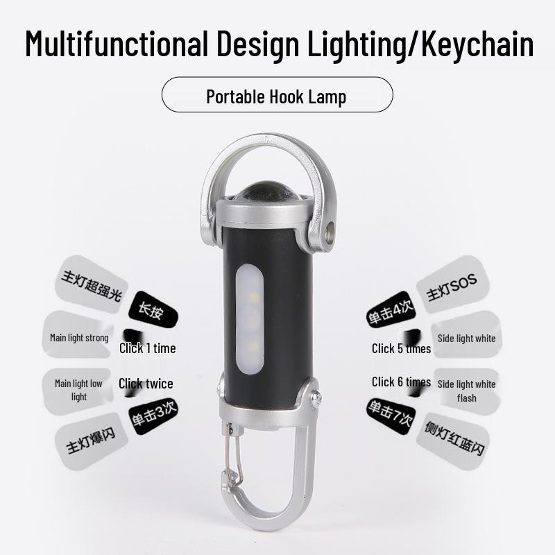 Ultra-Bright Waterproof Mini Power Bank Keychain Flashlight