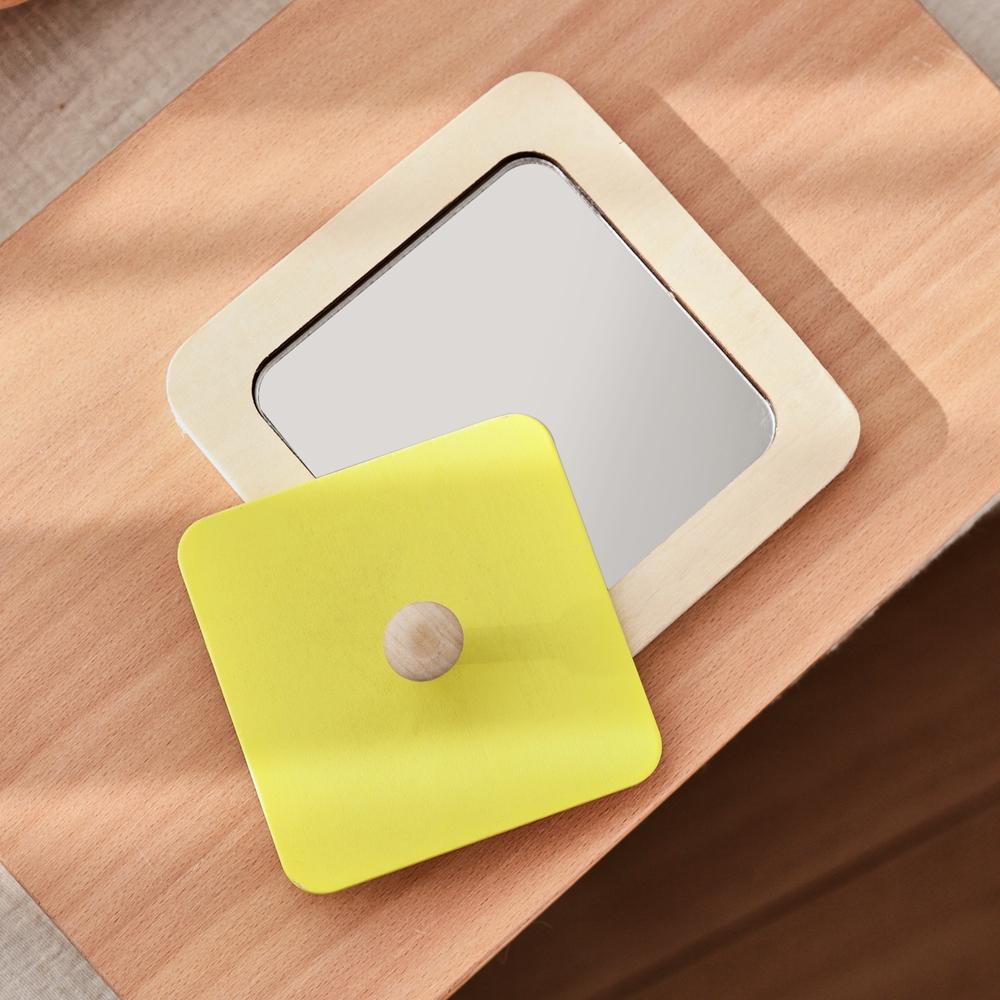 Baby Montessori Mirror Puzzle Wooden Toys Busy Board Children Early Educational Sensory Toy For Toddler Preschool Teaching Aids