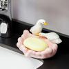 High-end Soap Tray Cartoon Soap Dish Drain Rack Decorative Duck Soap Holder  Toilet