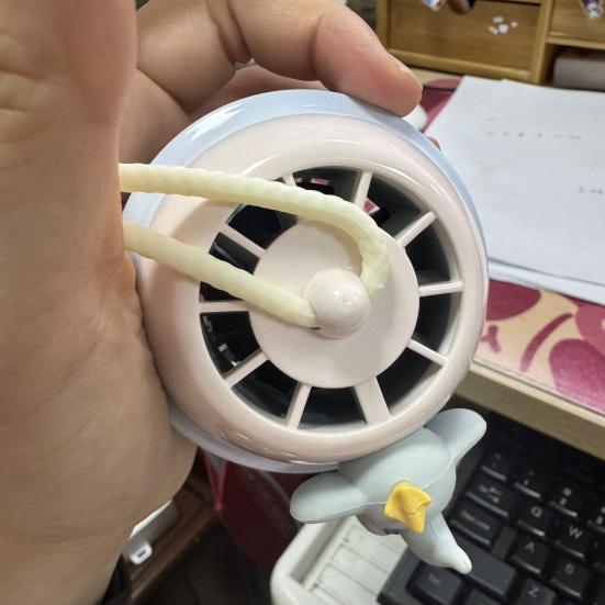 Hanger Fan Adjustable 3-Speed Wind Modes Portable Hanging Neck Small Fan Cartoon Elephant Design Circus Bells Shape Cooling