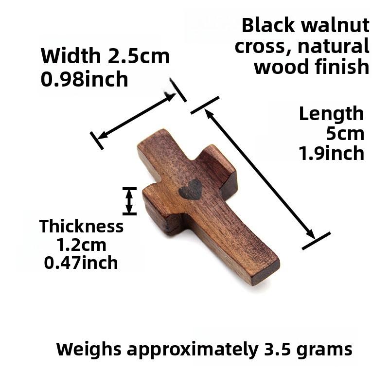 Wooden Comfort Pocket Cross Ergonomic Handheld Prayer Clinging Cross Christian Encouragement Gift For Anxiety Grief