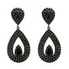 Zircon Oval Water Drop Earrings Fashion European and American Exaggerated Earring for Women Temperament Light Luxury Zircon