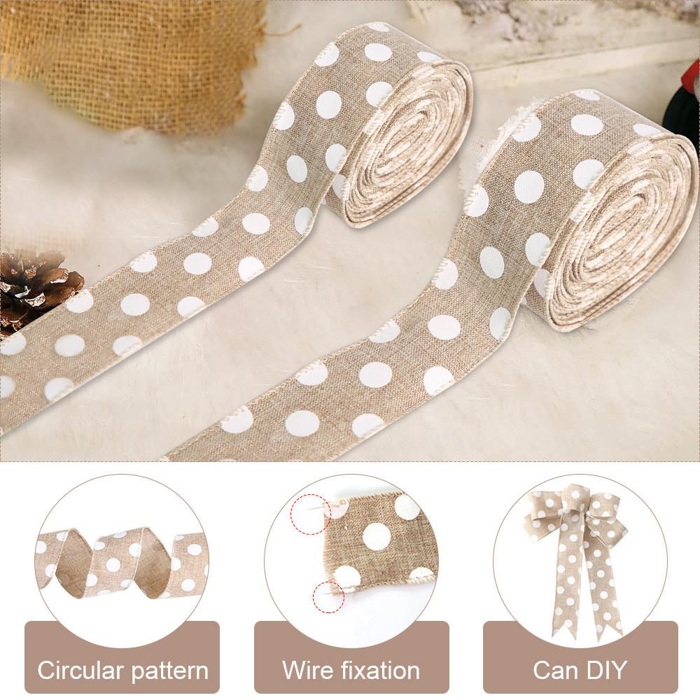Versatile Wired Christmas Ribbon Available In Multiple Lengths For Crafting Holiday