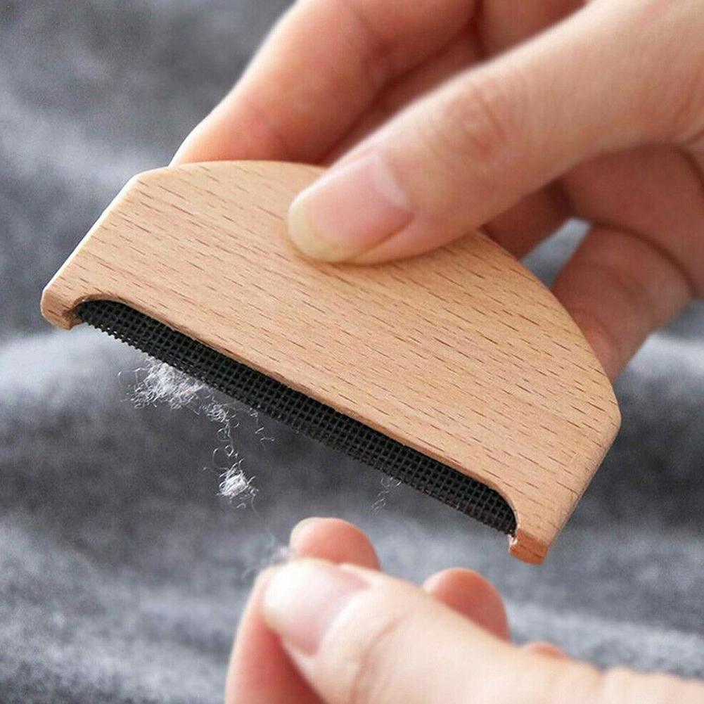 Spazzola Pettine Pulizia Portatile Rimuovi Pelucchi Pelo Legno Epilatore Maglione Cashmere Vestiti Lanuggine Tessuto Raschietto Pilling a Pompon