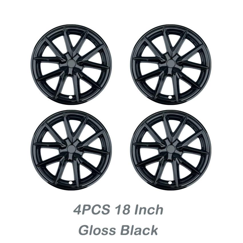 4PCS Hub Cap Car For Tesla Model 3 2017-2023 18 Inch Wheel Cap Replacement Automobile Wheel Hubcap Full Rim Cover Accessories