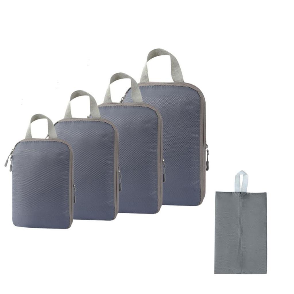 Travel Compression Bag Includes Travel Pouch and Shoe Compression Durable Machine Perfect for Sorting Organizing Business and Overseas Packing and