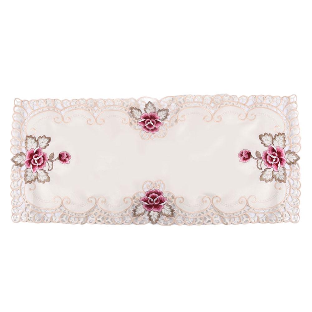 

Скатерть 40*85 см, европейская садовая скатерть, вышитая, водонепроницаемая, для столовой, для свадебной вечеринки, домашнего декора белый