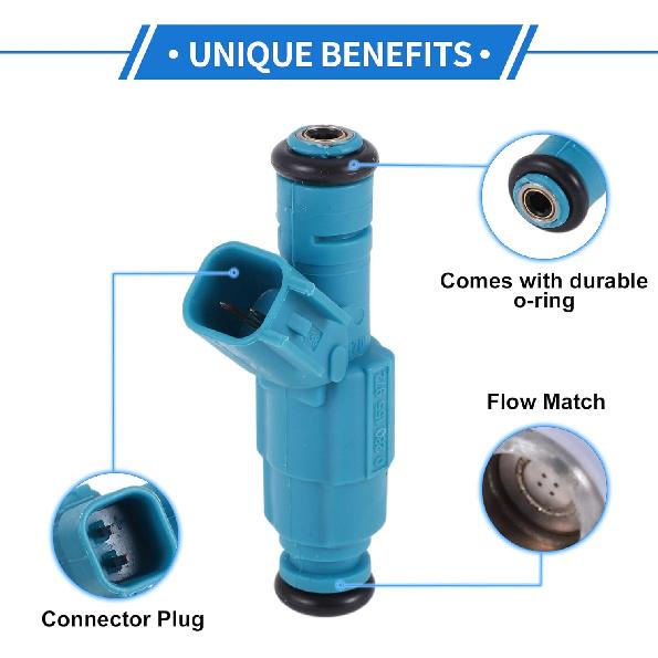 1 Pcs No.0280155972/53031099/RL031099/FJ479 Fuel Injector for Dodge for Ram 1500 V6 3.7L 2002-2003 Car Engine Flow Match Fuel Nozzle