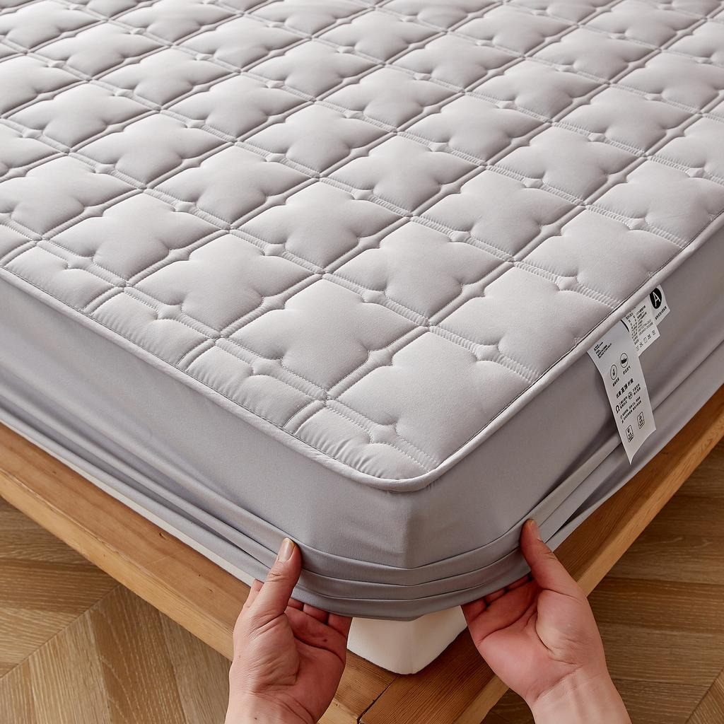 Sleep Grid Waterproof Clip Cotton Bed Sheet Set of Two or Three Pieces