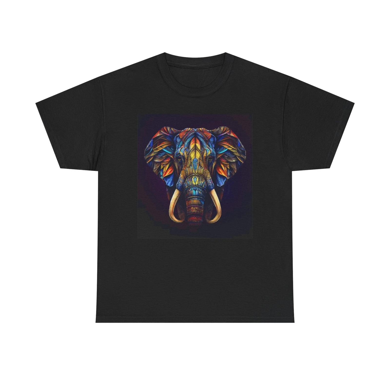 Men s and Women s T-shirts Elephant Painting S