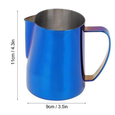 Jarra de Café de Aço Inoxidável Titanizado de 600ml Copo Espumador de Leite Jarra para Arte