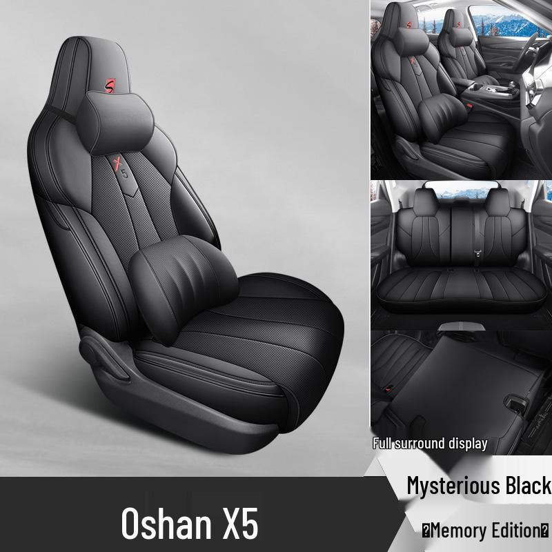 New Oshan X5 Leather Car Seat Cushion - Universal Fit, All-Season Comfort for 5-Seat Models