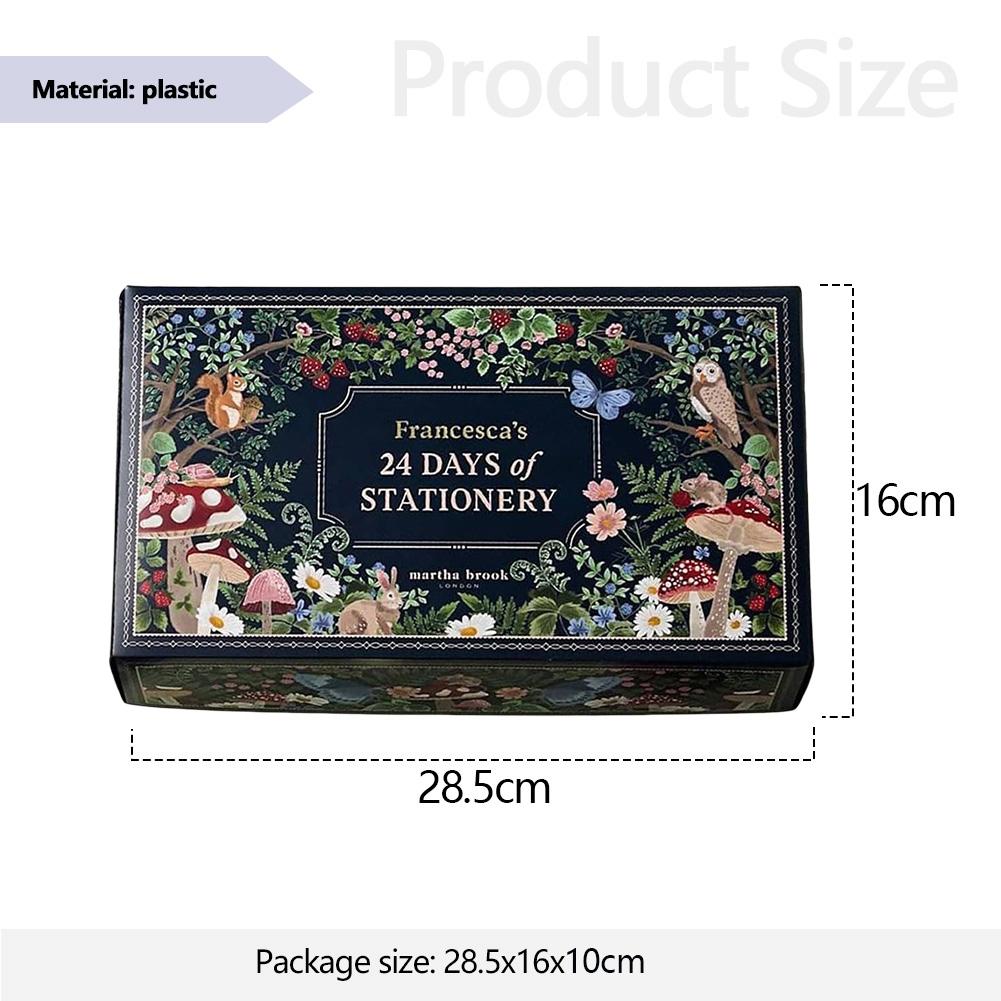 Stationery Advent Calendar 2025 Ultimate Christmas Countdown Calendar Winter Woodland Design with Gorgeous Envelope Accessories