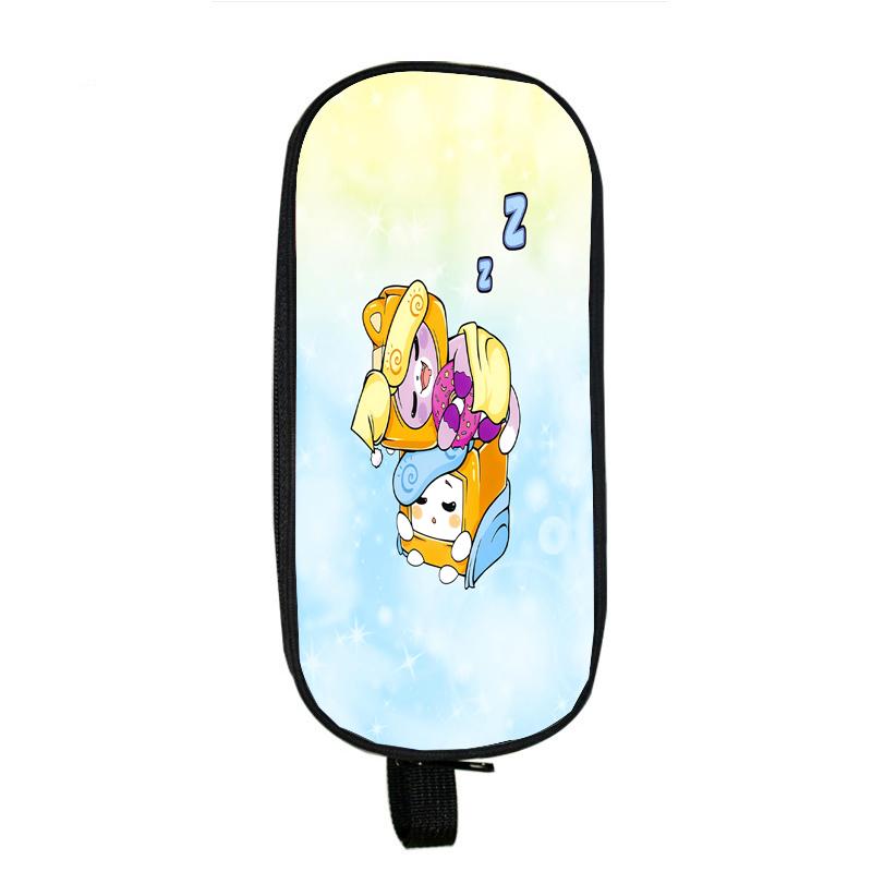 Lankybox Boxy And Foxy Robot Pencil Case Big Storage Box Portable Girls Pen Bag Double Layer School Pouch Kawaii Stationery Case