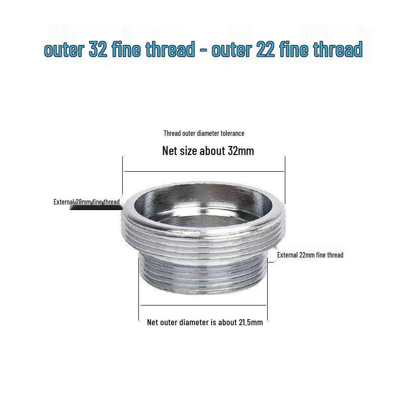 Faucet Adapter & Water Purifier Connector: M22 To 4-Point Coarse Thread Aerator